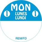 Monday Lunes Lundi Label