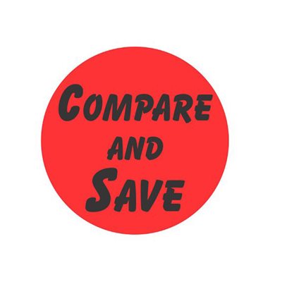 Compare and Save Bullseye Label