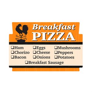 Breakfast Pizza (Check Off) Label