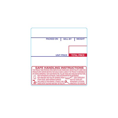 Safe Handling / CAS LP-1000 UPC Red / Blue 58 x 60mm