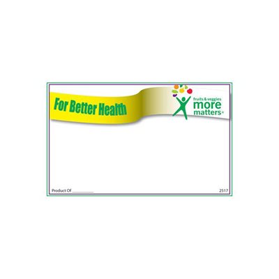 Sign Card 5.5 X 3.5 5 For Better Health