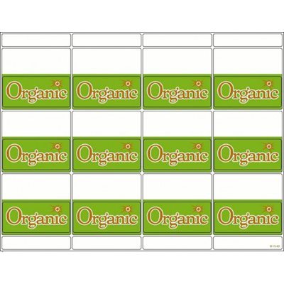 Vu-Thru / Organic 12-up Shelf Label