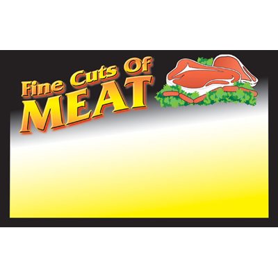 Sign Card 11.0 x 7.0 Fine Cuts of Meat 
