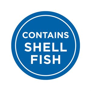 Contains Shell Fish Blue Icon