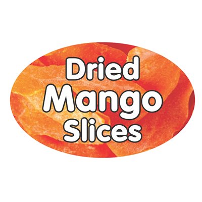 Dried Mango Slices (Candy) Flavor Label 