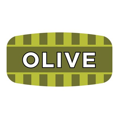 Olive Green / Green / UV 0.625x1.25 Mini Flavor Label