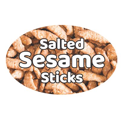 Salted Sesame Sticks (Candy) Flavor Label