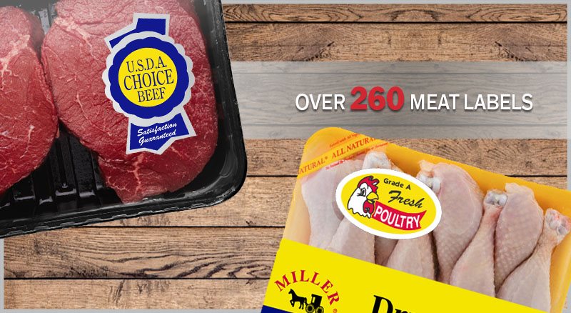 Over 260 meat labels to choose from